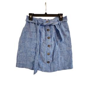 Jones New York  roughed back  chambray skort with tie size small